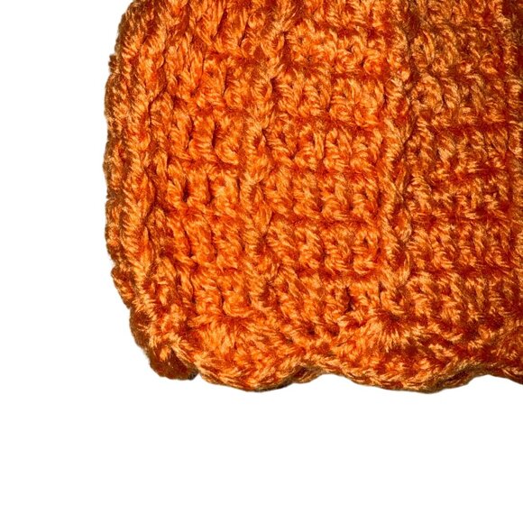 Crochet Pumpkin Baby Hat 0-6M - Picture 2 of 5